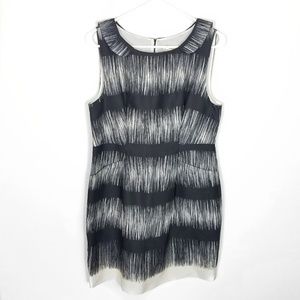 Banana Republic Silk Sheath Dress Collar Printed